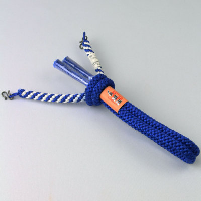羽織紐/正絹手組み紐 （ブルー）