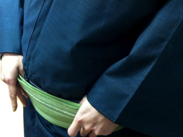 角帯の着崩れ_男の着物