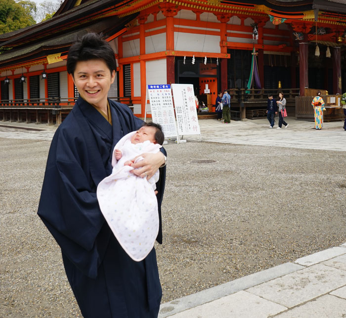 お宮参りに男着物