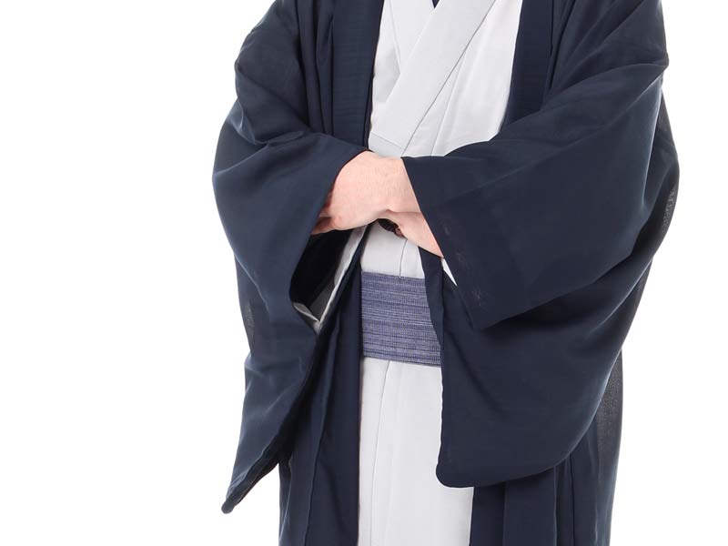 紗の男羽織は残暑に便利