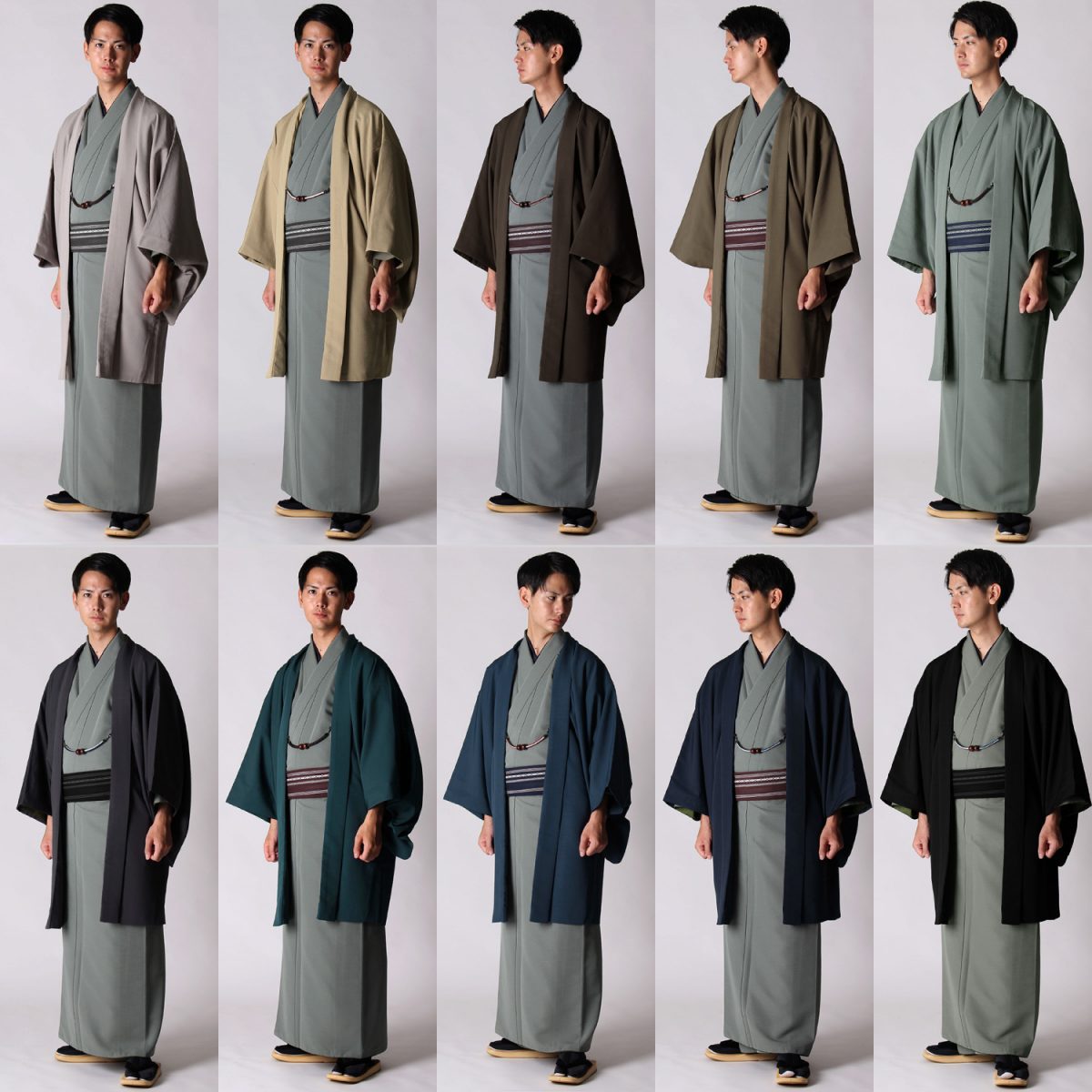 男着物の加藤商店ブログ 青磁色の着物と羽織の組み合わせ 男着物の加藤商店ブログ