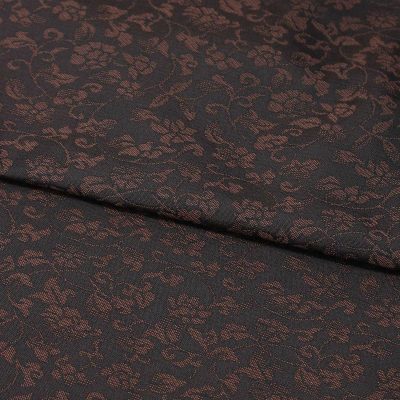 正絹反物 西陣お召し 仕立て代込 焦げ茶蔦(7275） 