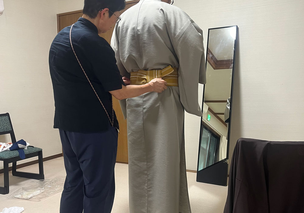 男着物購入者限定の着付け無料サービス