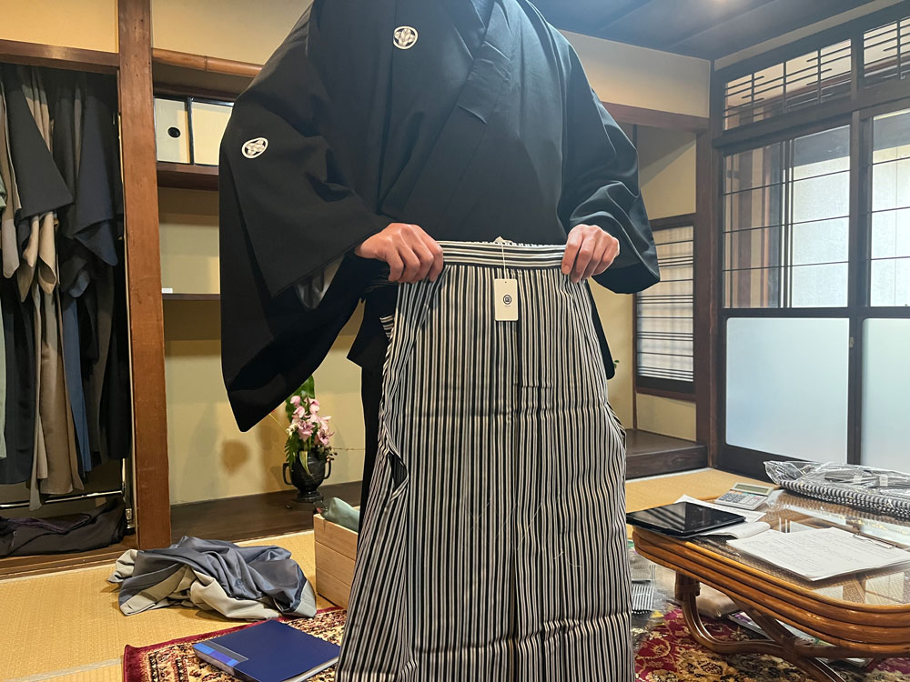 黒紋付着物